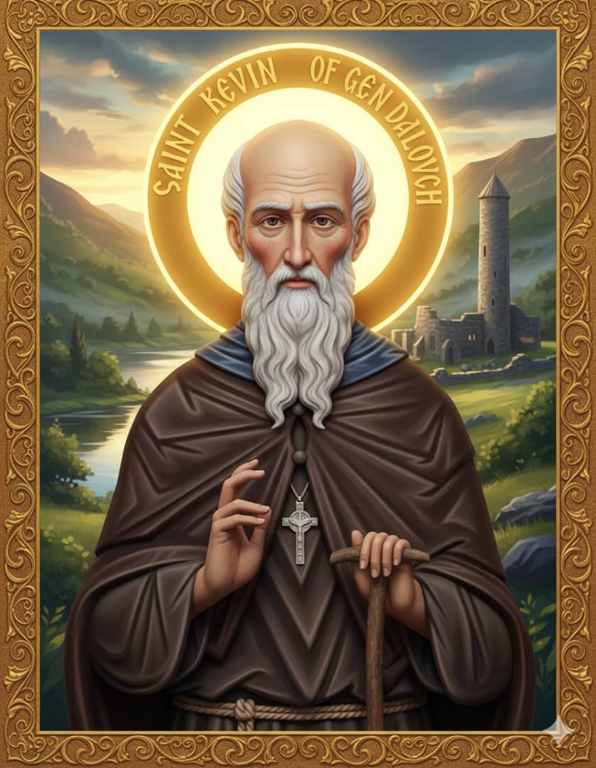 Saint Kevin of Glendalough Icon
